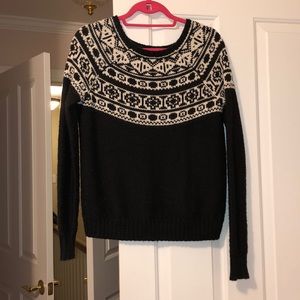 Black and white winter sweater